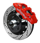 Wilwood AERO6 Front Hub Kit 14.00 Drilled-Red Chevy C-10 60-87 CPP Drop Spindle-1