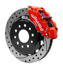 Wilwood Narrow Superlite 4R Front Hat Kit 12.88in Drill Red 2007-Up Jeep Wrangler-1