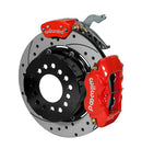 Wilwood Forged Dynalite P/S Rear Kit w/MC4 P-Brake Drill Red Chev 12 Bolt w/Clip Eliminator-1