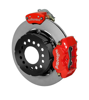 Wilwood Forged Dynalite P/S Rear Kit w/MC4 P-Brake Red Chev 12 Bolt w/Clip Elimin-Staggered