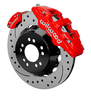 Wilwood AERO4 / MC4 Rear Kit 14.00 Drilled Red Currie Pro-Tour Unit Bearing Floater