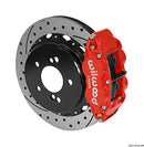 Wilwood Narrow Superlite 4R Rear Kit 12.88in Drilled/Slotted Red 00-06 BMW M3 E46-1