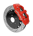 Wilwood AERO6 Front Hat Kit 14.00 Drilled Red 03-09 Nissan 350Z w/Lines-1