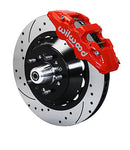 Wilwood AERO6 Front Hub Kit 15.00 Drilled-Red WWE ProSpindle-1