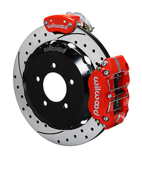 Wilwood Dynapro Radial4 / MC4 Rear Kit 12.88 Drilled Red 2006-15 Miata w/Lines & Cables