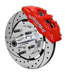Wilwood Dynapro 6 Front Hub Kit 12.19in Drill Red 65-72 CDP C Body -Drum-1