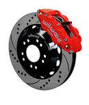 Wilwood Narrow Superlite 6R Front Hat Kit 14.00 Drilled Red 63-87 C10 w/ Wilwood Pro Spindles-1