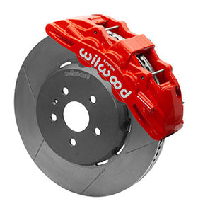 Wilwood SX6R Front Brake Kit 15in Lug Drive Slotted Red w/ Lines 10-14 Chevrolet Camaro SS