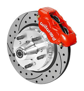 Wilwood Forged Dynalite Pro Series Front Brake Kit Red Caliper 11.00in SRP Drilled & Slotted Rotor