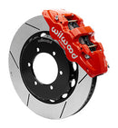 Wilwood AERO4 Spec 37 GT FrontTruck Kit 14.25in Red 1997-2018 Nissan Y61 Patrol w/lines-1