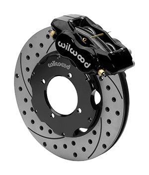 Wilwood Dynalite Front Big Brake Kit 11.00in SRP Drilled & Slotted Rotors - Black
