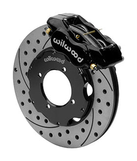 Wilwood Dynalite Front Big Brake Kit 11.00in SRP Drilled & Slotted Rotors - Black
