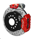 Wilwood Forged Dynalite Rear Electronic Parking Brake Kit - Red Powder Coat Caliper - SRP D/S Rotor-1