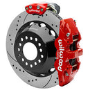 Wilwood AERO4 Big Brake Rear Electronic Parking Brake Kit - Red - Powder Coat Caliper - D/S Rotor-1