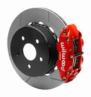 Wilwood 2020+ Jeep Gladiator (JT) Narrow Superlite 4R Rear Slotted Brake Kit 14.00in Red w/ Lines-1