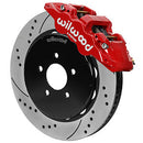 Wilwood AERO6 Front Brake Kit 14.00 Drilled & Slotted 94-04 Ford Mustang Cobra Red w/Lines-1