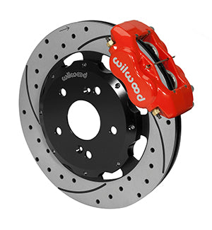 Wilwood Forged Dynalite Front Hat Kit 12.19in Drilled Red 02-06 Acura RSX-5 Lug