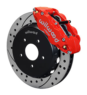 Wilwood Narrow Superlite 6R Front Hat Kit 13.06in Drilled Red 2004-2006 Pontiac GTO