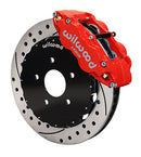 Wilwood Narrow Superlite 6R Front Hat Kit 14.00in Drill Red 2005-up Corvette C6-1