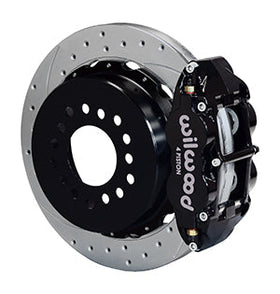 WILWOOD FNSL4R Rear P-Brk Kit,12.88", Drill, Zinc Chevy 12 Bolt w/ C-Clips