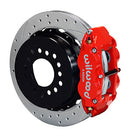 WILWOOD FNSL4R Rear P-Brk Kit,12.88", Drill, Zinc, Red Chevy 12 Bolt w/ C-Clips-1