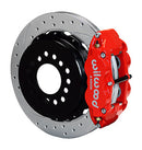 WILWOOD FNSL4R Rear P-Brk Kit,12.88", Drill, Zinc, Red Big Ford New Style 2.50"-1