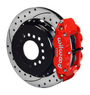 Wilwood Narrow Superlite 4R Rear P-Brk Kit 12.88in Drilled Red Small Ford 2.50in Offset-1