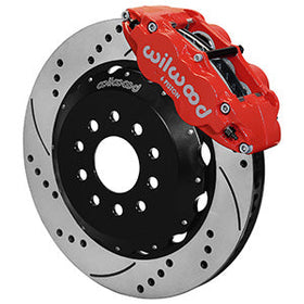 Wilwood Narrow Superlite 6R Front Hat Kit 14.00in Drilled Red 88-93 Corvette C4