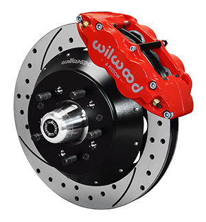 Wilwood Narrow Superlite 6R Front Hub Kit 12.88in Drill Red 67-69 Camaro 64-72 Nova Chevelle