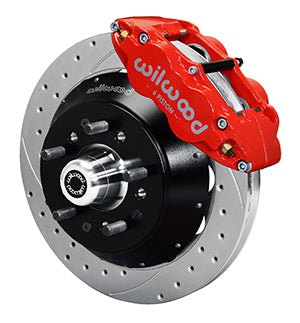 WILWOOD FNSL6R Front Hub Kit,12.88" Drill-Zinc,Red 67-69 Camaro, 64-72 Nova, Che