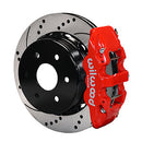 Wilwood AERO4 RearTruck Kit 14.25in Drill Red 1999-2010 GM 1500-SUV 2 Piston OE Caliper-1