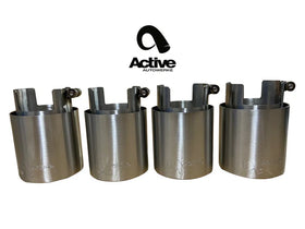 100mm Tips for Active G80 Exhaust – brushed finish 2021+ M3 / M4