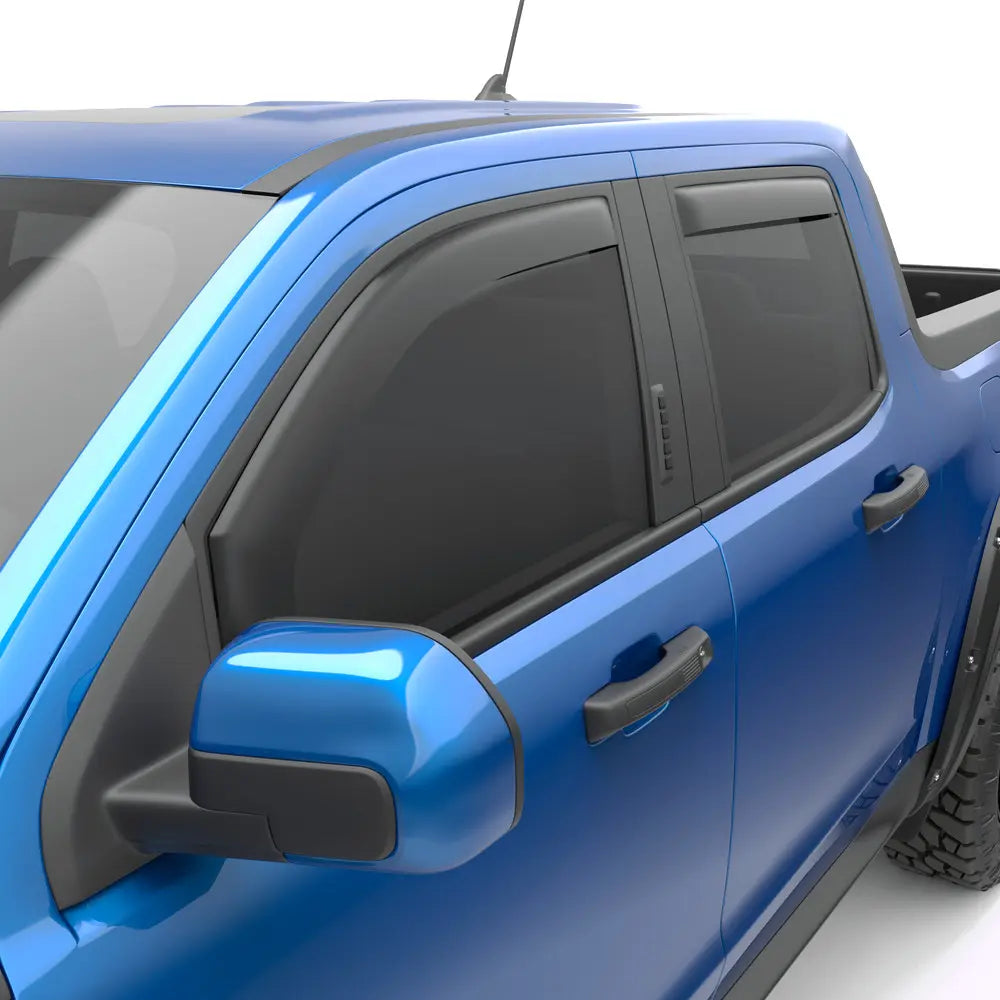 EGR 2022+ Ford Maverick In Channel Window Visors Front/Rear Set - Matte Black Crew Cab - 0