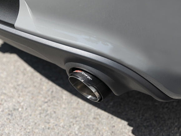 AFE MACH FORCE-XP 4.5" CARBON FIBER EXHAUST TIPS: 2015–2019 DODGE CHARGER V8/CHARGER HELLCAT