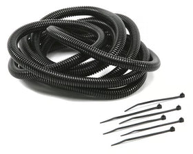 Mr. Gasket Split Wiring Loom 3/8 Inch Black 8 Foot Length