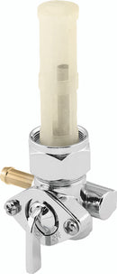 Bikers Choice Chrome 22MM Petcock With Screen Left Outlet Custom Universal-1