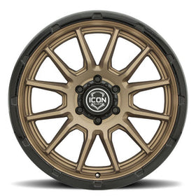 ICON Alloys Cajon 20x9 / 5x5 / -12mm / 4.5in BS Satin Bronze Wheel w/ GB Lip
