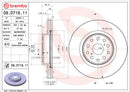 Brembo 07-17 Lexus LS460 Front Premium UV Coated OE Equivalent Rotor 4351250240-1