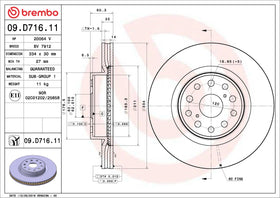 Brembo 07-17 Lexus LS460 Front Premium UV Coated OE Equivalent Rotor 4351250240