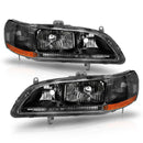 ANZO 1998-2002 Honda Accord Crystal Headlights Black-1