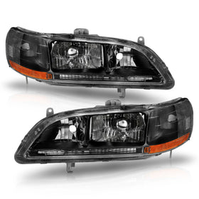 ANZO 1998-2002 Honda Accord Crystal Headlights Black