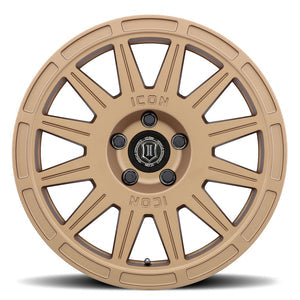 ICON Ricochet 17x8 5x100 38mm Offset 6in BS Satin Gold Wheel