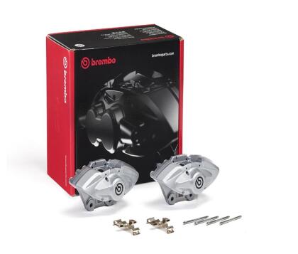 Brembo OE 16-21 BMW M2/17-18 M3/17-20 M4/14-16 M235i Hydraulic Rear X-Style Brake Calipers - Silver 6855481