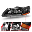ANZO 1998-2002 Honda Accord Crystal Headlights Black-5