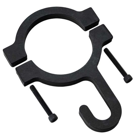 HELMET HOOK, 1.500 BAR DIAMETER, BILLET ALUMINUM, BLACK ANODIZED