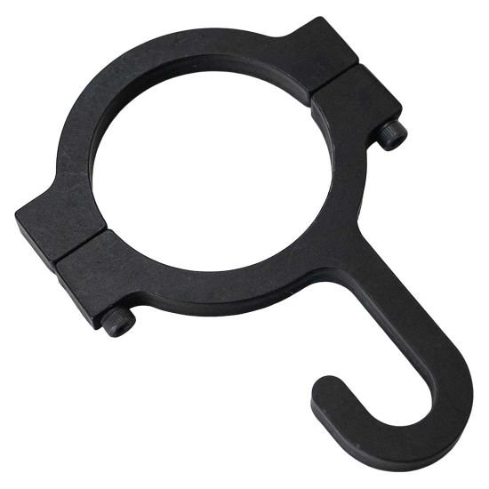 HELMET HOOK, 1.500 BAR DIAMETER, BILLET ALUMINUM, BLACK ANODIZED