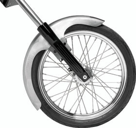 Bikers Choice 80-86 FXWG 84-17 FXST 93-05 FXDWG Raw Narrow Front Fender With Chrome Bracket