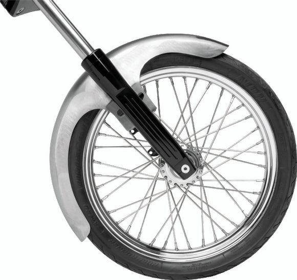 Bikers Choice 80-86 FXWG 84-17 FXST 93-05 FXDWG Raw Narrow Front Fender With Chrome Bracket