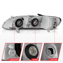 ANZO 1998-2002 Honda Accord Crystal Headlights Black-2