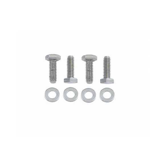 Mr. Gasket Chrome Valve Cover Bolts - Hex Head 4 per set. 1/4-20 x 3/4 Inch, 1/4 Inch AN washers